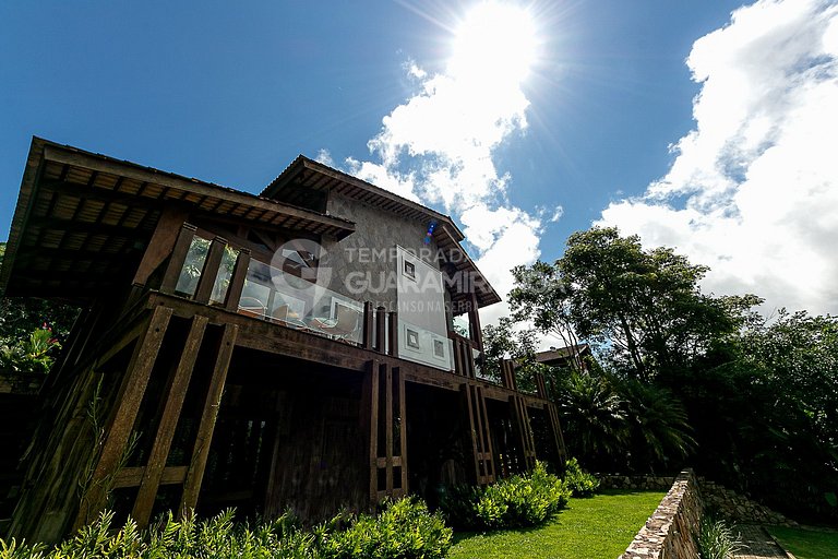 Casa com Hidromassagem e vista para as montanhas no melhor e