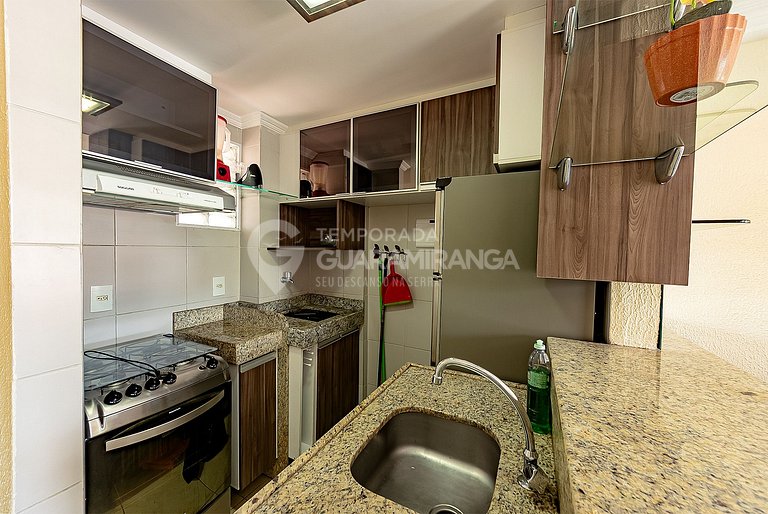 Flat com 2 quartos no centro de Guaramiranga - (202 Itaúna I