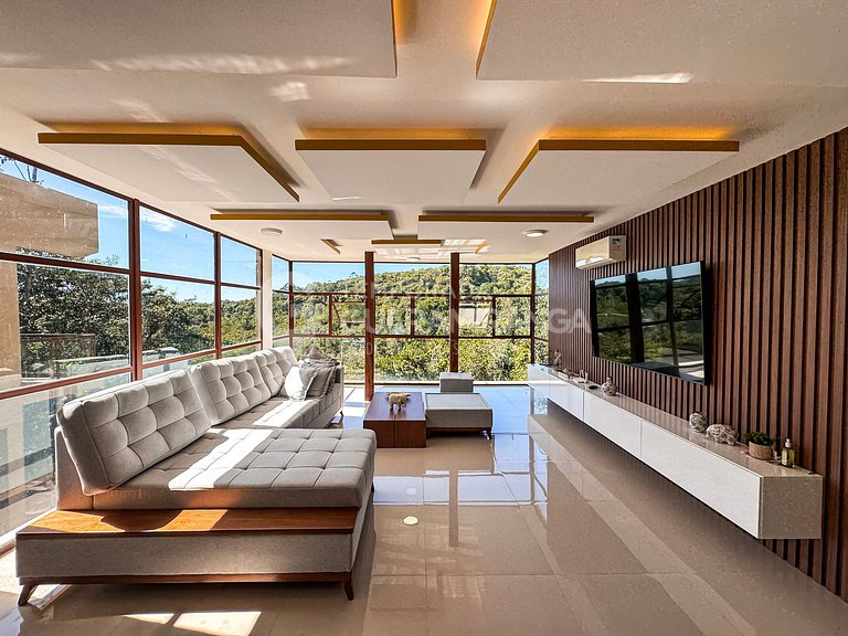 Glass Mansion in Nature
