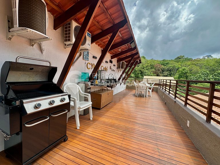 Triplex com 4 Suítes Climatizadas Churrasqueira e Varanda em