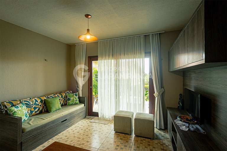 Apartamento com 2 quartos e deck privativo em Guaramiranga (